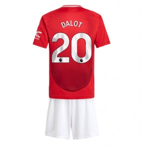 Manchester United Diogo Dalot #20 Domaci Dres za Dječji 2024-25 Kratak Rukavima (+ kratke hlače)